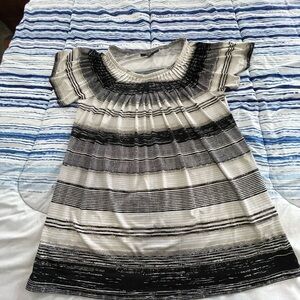 Style & Co. Blue and Black Striped Top